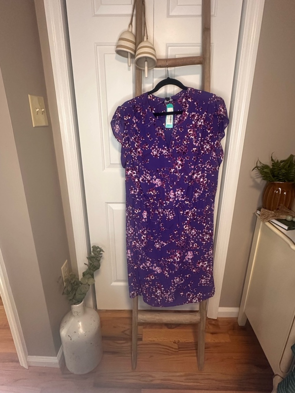 41 Hawthorn Purple Floral Midi Dress